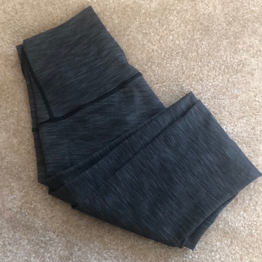 Grey Lululemon Wunder Under High Rise Leggings